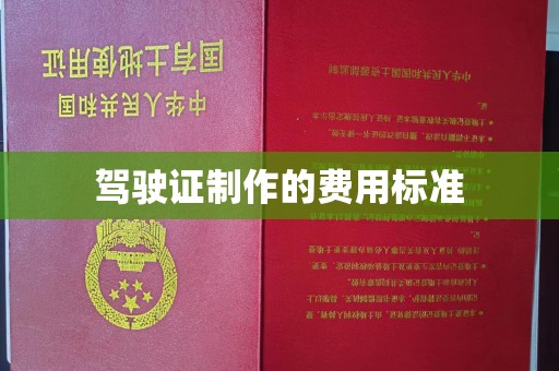 中原驾驶证制作的费用标准