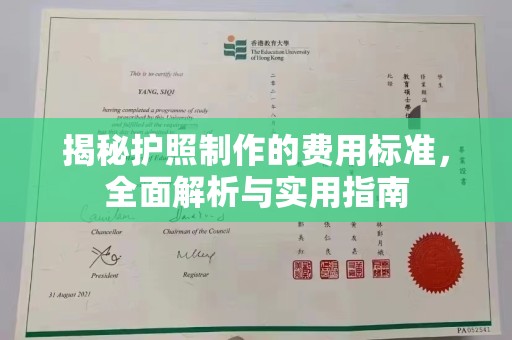 中原揭秘护照制作的费用标准，全面解析与实用指南