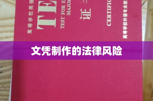中原文凭制作的法律风险