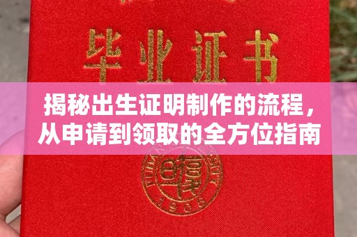 中原揭秘出生证明制作的流程，从申请到领取的全方位指南
